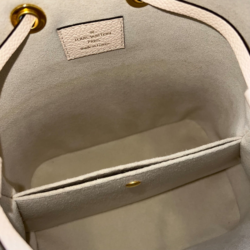 LV NéoNoé BB in By the Pool Gradient Beige Empreinte Leather and GHW (Model: M45716)