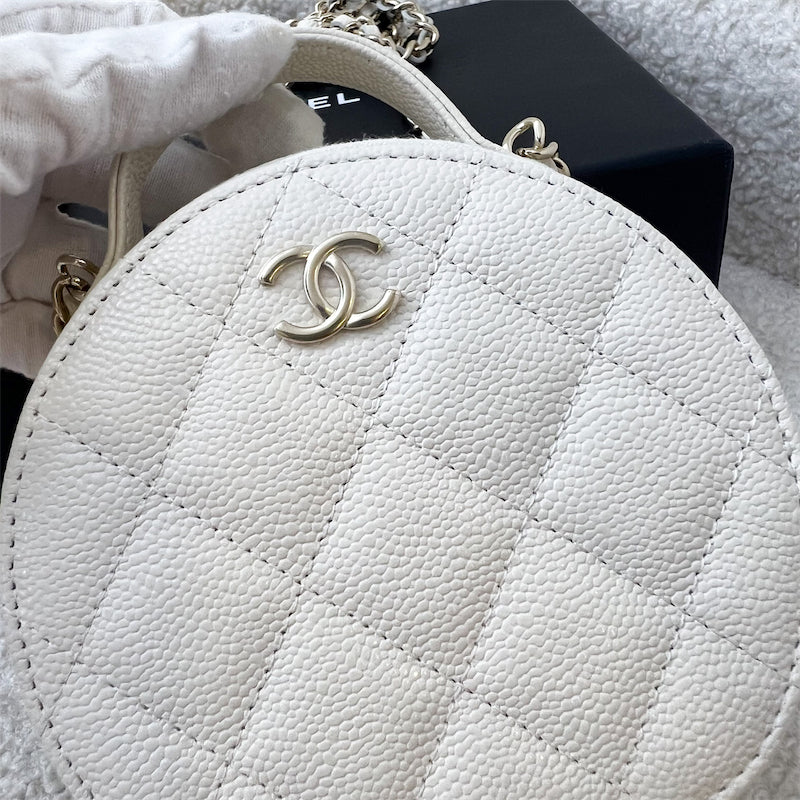 chanel round clutch with chain