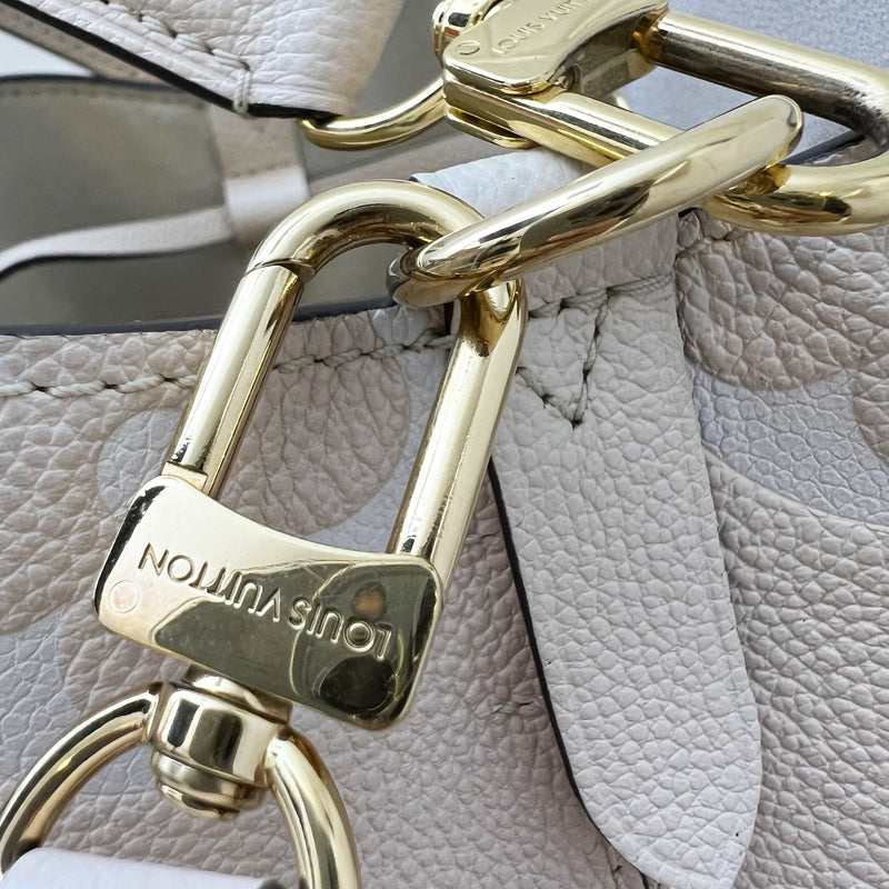 LV NéoNoé BB in By the Pool Gradient Beige Empreinte Leather and GHW (Model: M45716)
