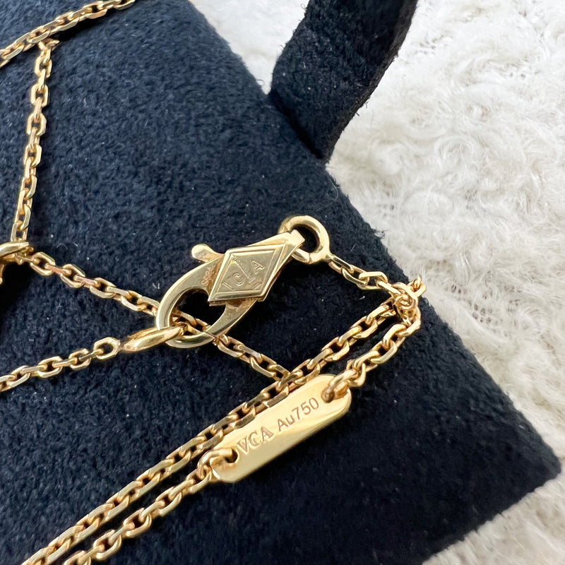 Van Cleef & Arpels VCA Sweet Alhambra Pendant Necklace with Mother of Pearl MOP in 18K Gold (Ref: VCARF69100)