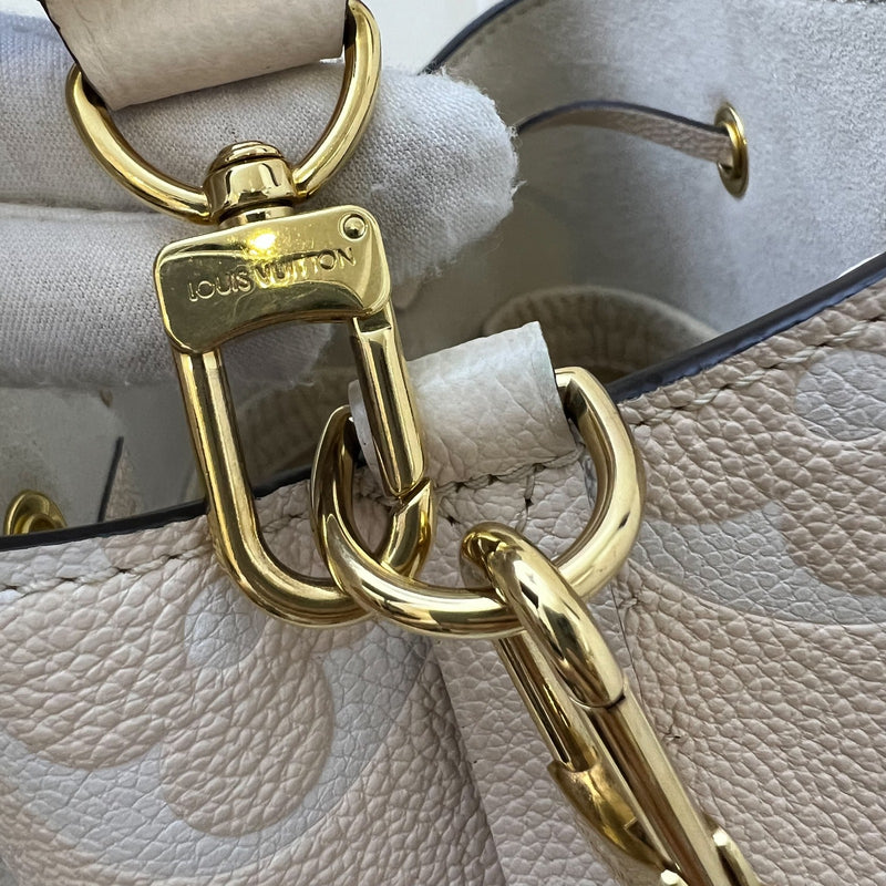 LV NéoNoé BB in By the Pool Gradient Beige Empreinte Leather and GHW (Model: M45716)