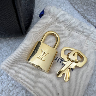 LV Louis Vuitton Speedy Bandouliere 20 in Black Monogram Empreinte Leather and GHW (Model: M58953)