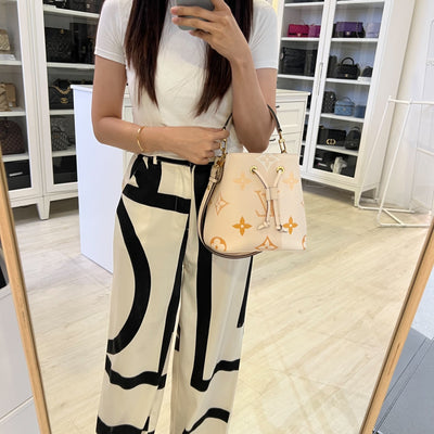 LV NéoNoé BB in By the Pool Gradient Beige Empreinte Leather and GHW (Model: M45716)