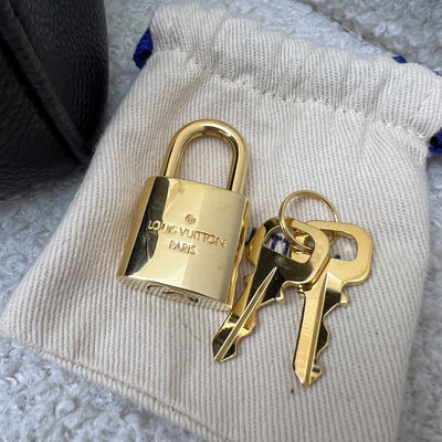 LV Louis Vuitton Speedy Bandouliere 20 in Black Monogram Empreinte Leather and GHW (Model: M58953)