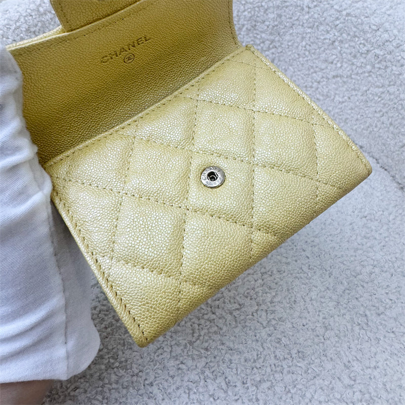 Chanel Classic XL Card Holder in Iridescent Yellow Caviar LGHW