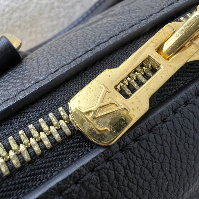 LV Louis Vuitton Speedy Bandouliere 20 in Black Monogram Empreinte Leather and GHW (Model: M58953)