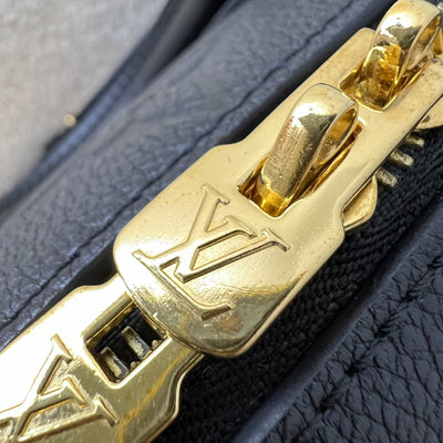 LV Louis Vuitton Speedy Bandouliere 20 in Black Monogram Empreinte Leather and GHW (Model: M58953)