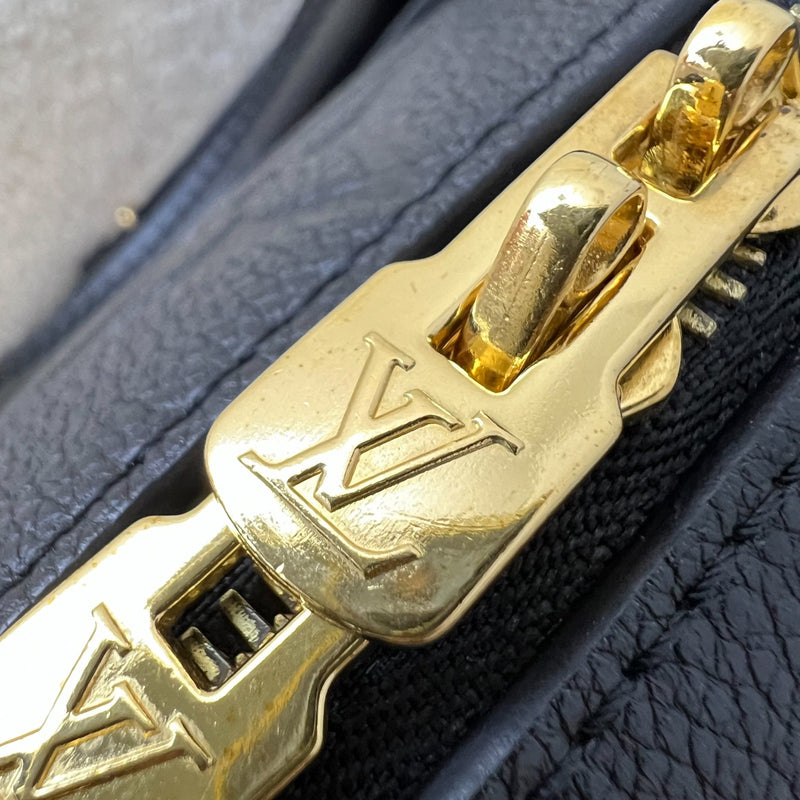 LV Louis Vuitton Speedy Bandouliere 20 in Black Monogram Empreinte Leather and GHW (Model: M58953)