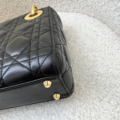 Dior Mini Lady Dior in Black Lambskin and GHW