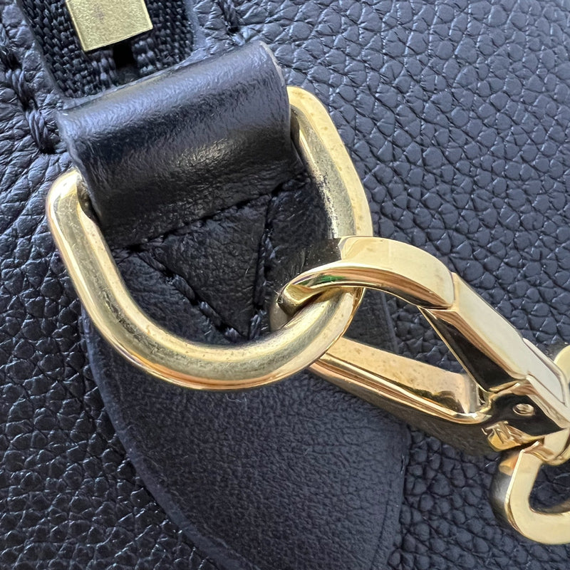 LV Louis Vuitton Speedy Bandouliere 20 in Black Monogram Empreinte Leather and GHW (Model: M58953)