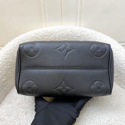 LV Louis Vuitton Speedy Bandouliere 20 in Black Monogram Empreinte Leather and GHW (Model: M58953)