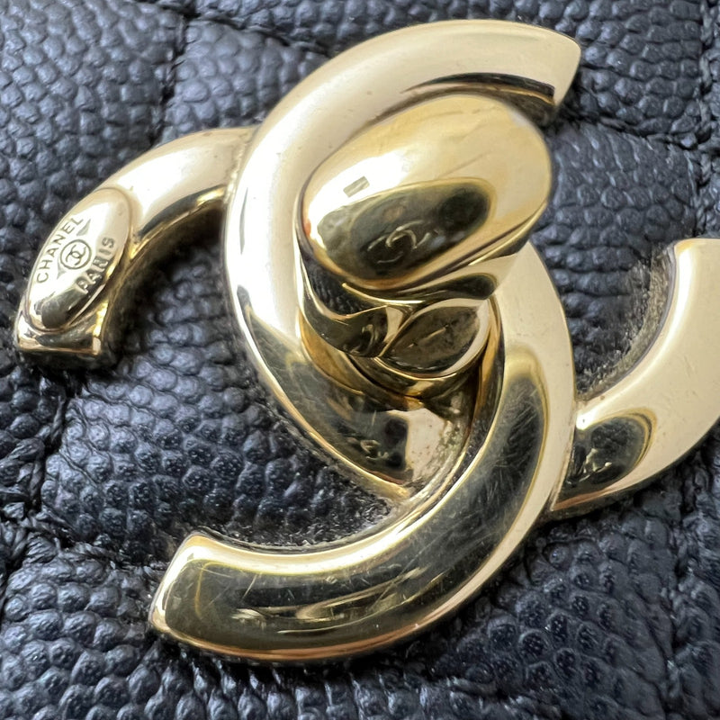 Chanel Small Business Affinity Flap in Black Caviar and LGHW
