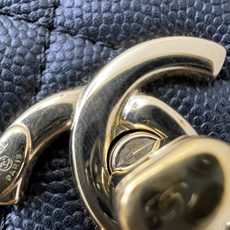 Chanel Small Business Affinity Flap in Black Caviar and LGHW