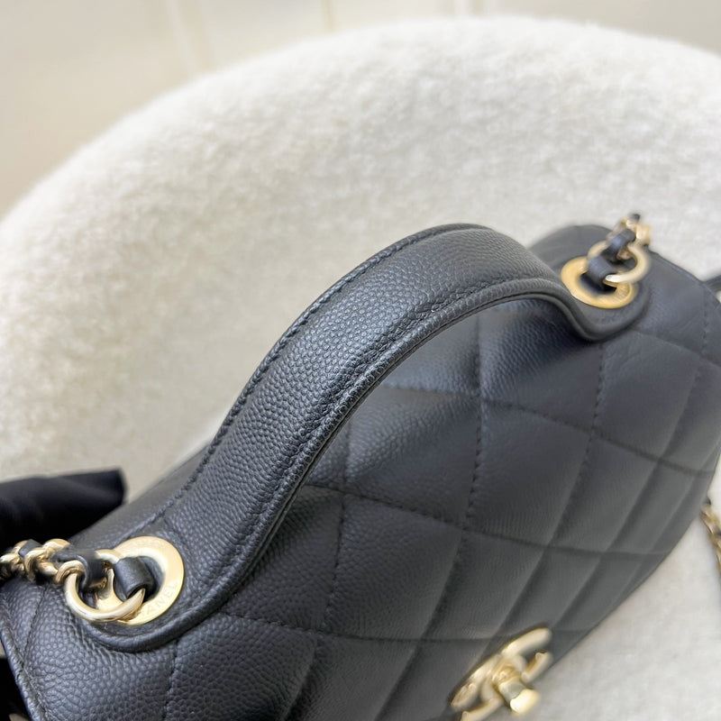 Chanel Small Business Affinity Flap in Black Caviar and LGHW