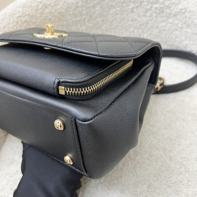 Chanel Small Business Affinity Flap in Black Caviar and LGHW