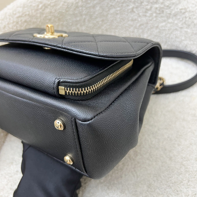 Chanel Small Business Affinity Flap in Black Caviar and LGHW