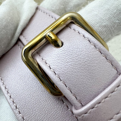 Dior Medium Lady Dior in Iridescent Lotus Pink Lambskin and LGHW (New Flap Closure) (Model: M0565OBDU)