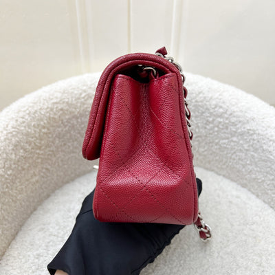 Chanel Classic Square Mini Flap in Red Caviar and SHW
