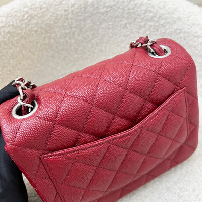 Chanel Classic Square Mini Flap in Red Caviar and SHW