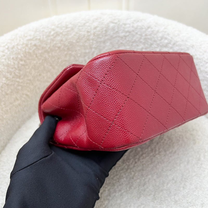 Chanel Classic Square Mini Flap in Red Caviar and SHW