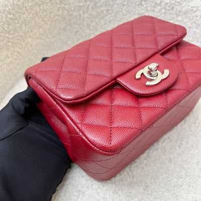 Chanel Classic Square Mini Flap in Red Caviar and SHW