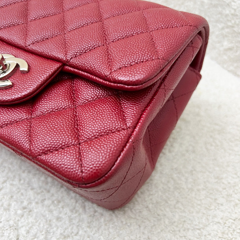 Chanel Classic Square Mini Flap in Red Caviar and SHW