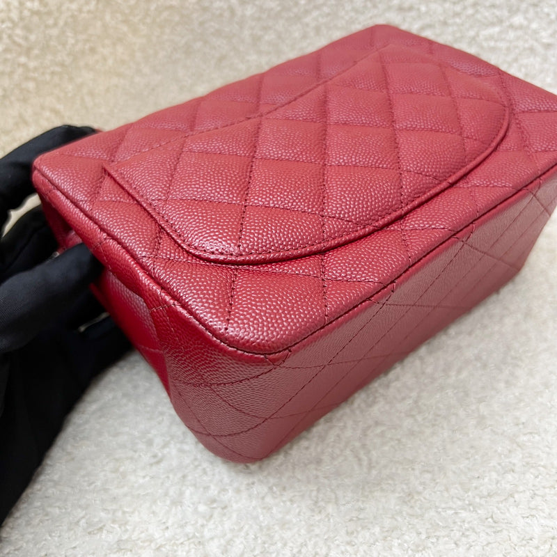 Chanel Classic Square Mini Flap in Red Caviar and SHW