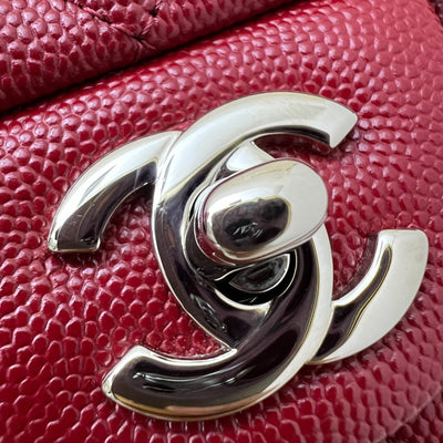 Chanel Classic Square Mini Flap in Red Caviar and SHW