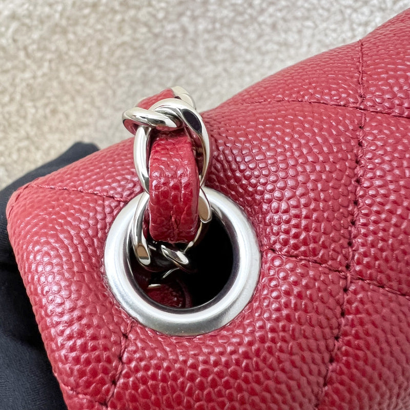 Chanel Classic Square Mini Flap in Red Caviar and SHW