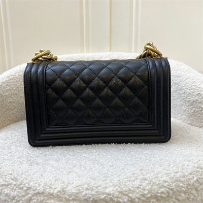 Chanel Small 20cm Boy Flap in Black Caviar and AGHW