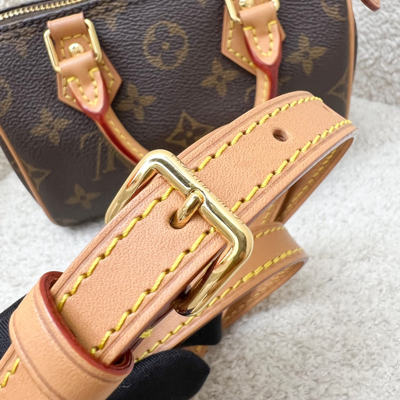 LV Nano Speedy in Monogram Canvas and GHW (Model: M81085)