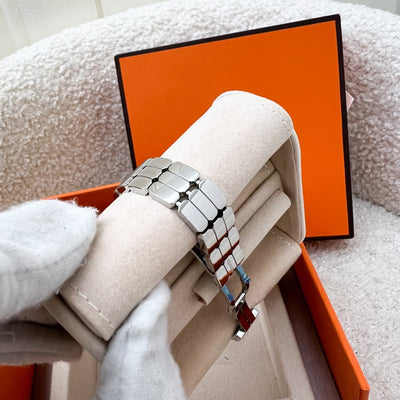 Hermes Mini Model Kelly Watch in Stainless Steel and White Dial