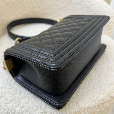 Chanel Small 20cm Boy Flap in Black Caviar and AGHW
