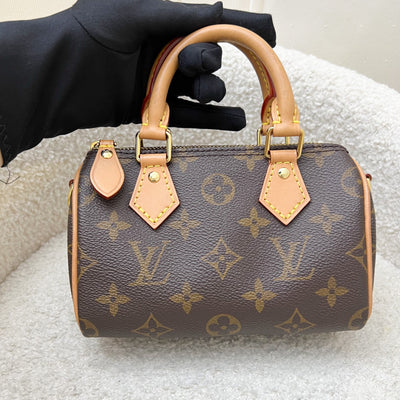 LV Nano Speedy in Monogram Canvas and GHW (Model: M81085)