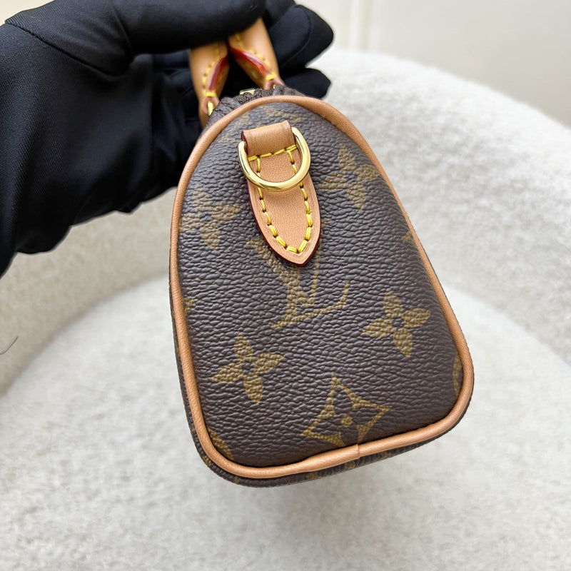 LV Nano Speedy in Monogram Canvas and GHW (Model: M81085)