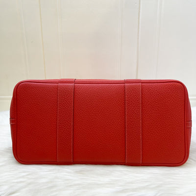 Hermes Garden Party 36 in Rouge Pivoine Negonda Leather and SHW