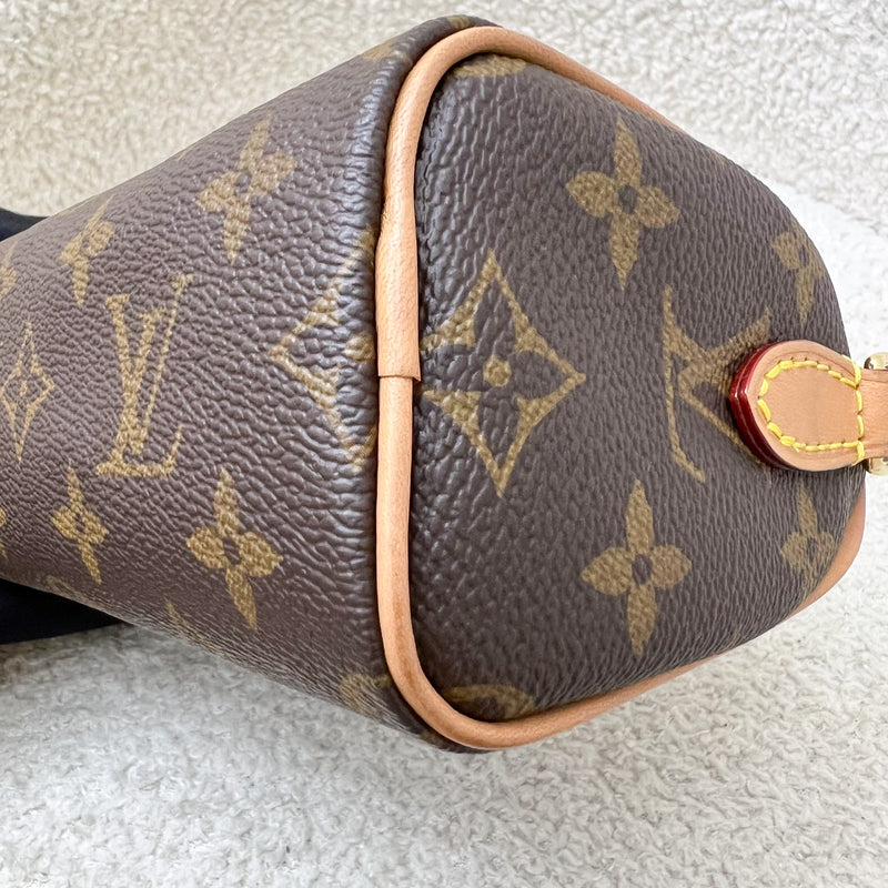 LV Nano Speedy in Monogram Canvas and GHW (Model: M81085)