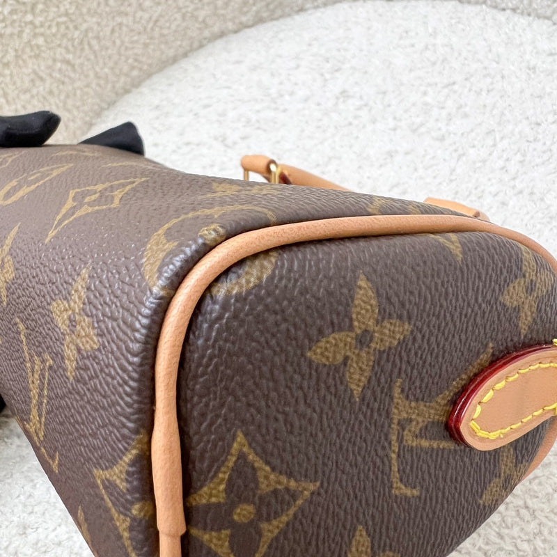 LV Nano Speedy in Monogram Canvas and GHW (Model: M81085)
