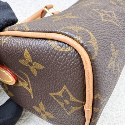 LV Nano Speedy in Monogram Canvas and GHW (Model: M81085)