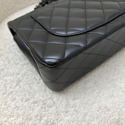 Chanel Small Classic Flap CF in So Black Lambskin and Black HW (Model: A01113)