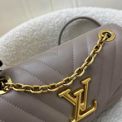 LV New Wave Chain Bag in Taupe Quilted Calfskin and GHW (Model: M20838)