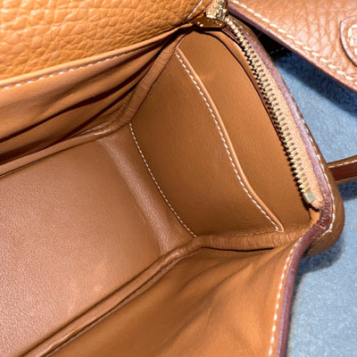 Hermes Mini Lindy in Gold Clemence Leather and GHW