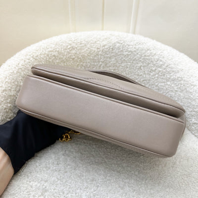 LV New Wave Chain Bag in Taupe Quilted Calfskin and GHW (Model: M20838)