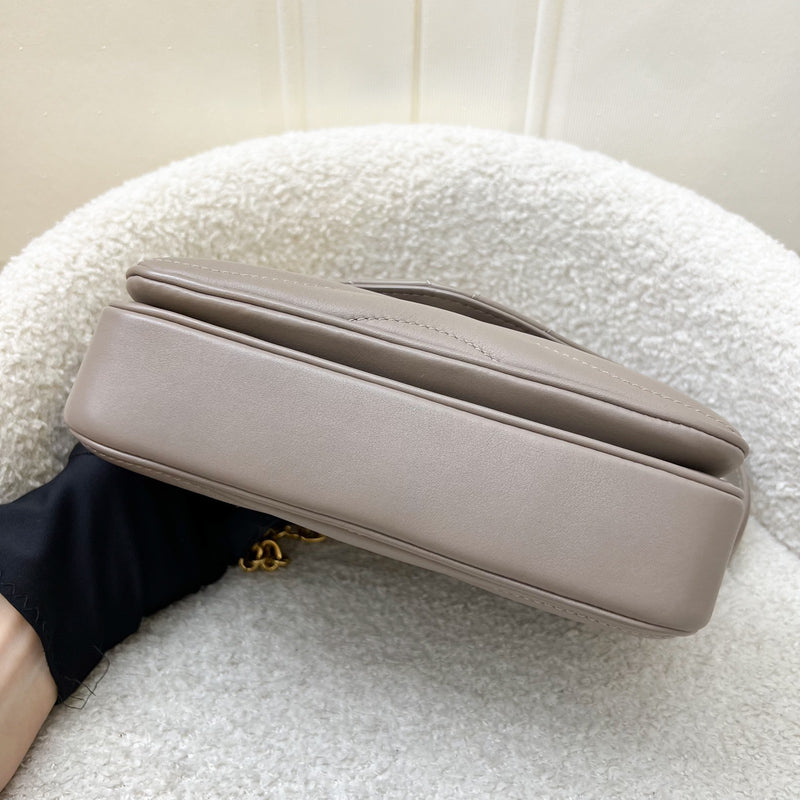 LV New Wave Chain Bag in Taupe Quilted Calfskin and GHW (Model: M20838)