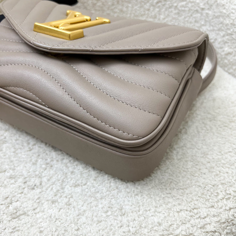 LV New Wave Chain Bag in Taupe Quilted Calfskin and GHW (Model: M20838)