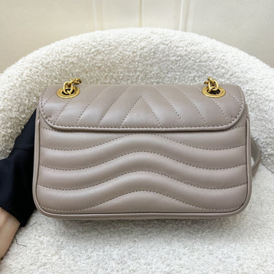 LV New Wave Chain Bag in Taupe Quilted Calfskin and GHW (Model: M20838)