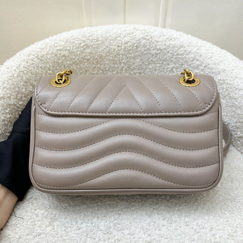 LV New Wave Chain Bag in Taupe Quilted Calfskin and GHW (Model: M20838)