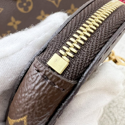 Louis Vuitton LV Neverfull BB with Rose Peony Strap in Monogram Canvas and GHW