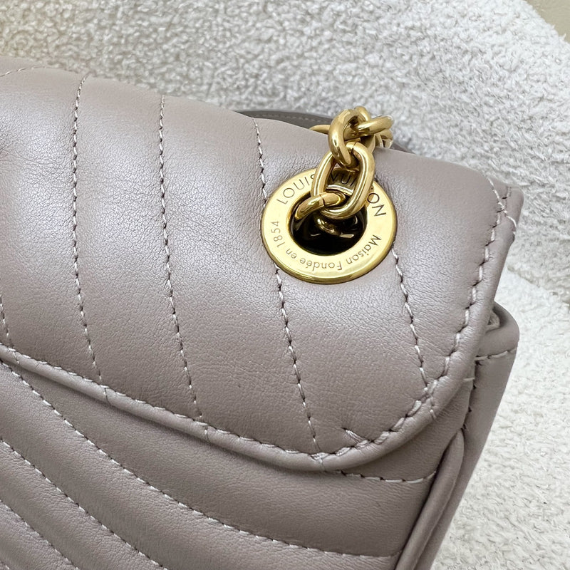 LV New Wave Chain Bag in Taupe Quilted Calfskin and GHW (Model: M20838)