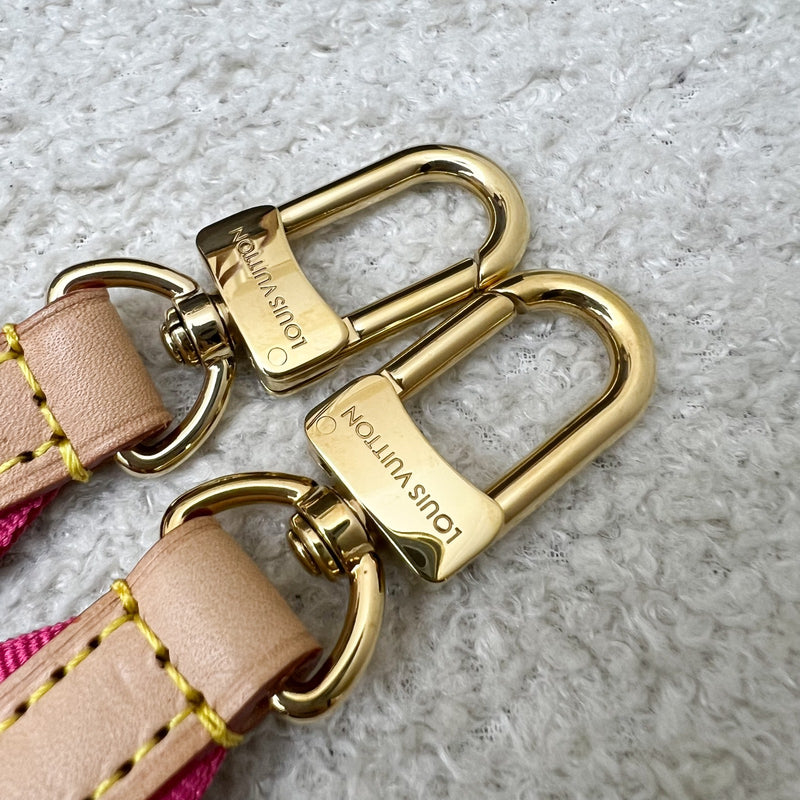 Louis Vuitton LV Neverfull BB with Rose Peony Strap in Monogram Canvas and GHW